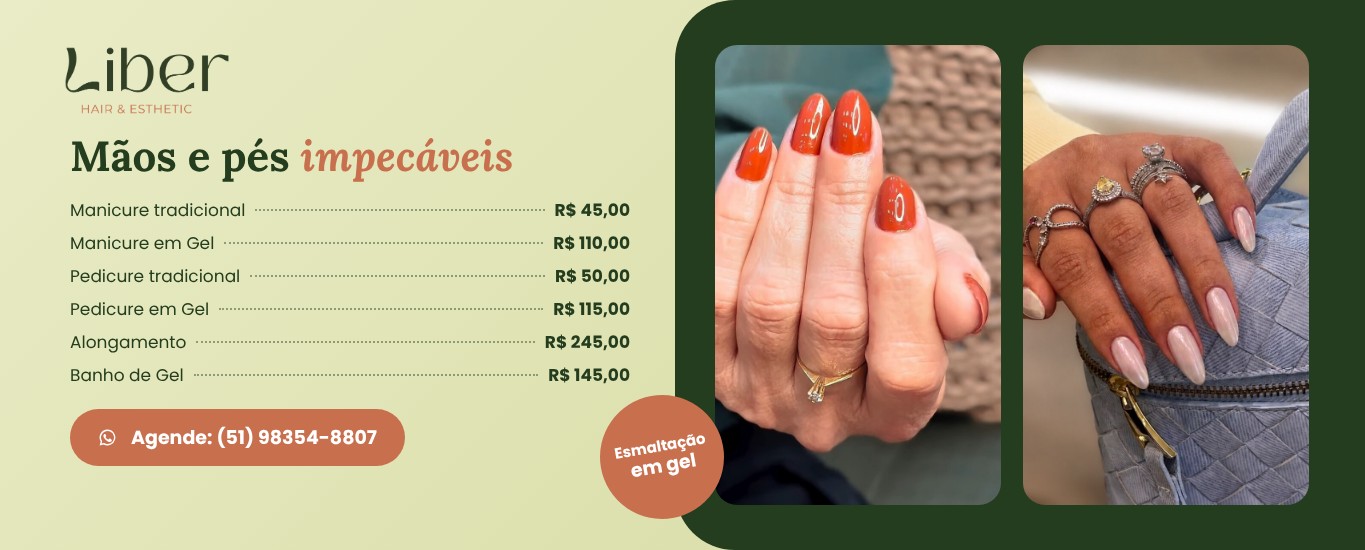 Mãos e pés impecáveis – manicure e pedicure na Liber