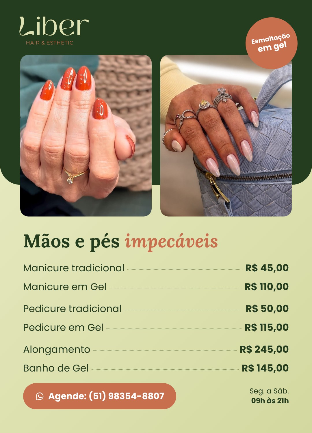 Mãos e pés impecáveis – manicure e pedicure na Liber